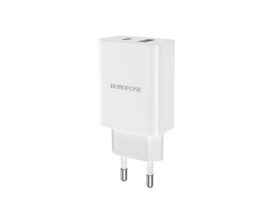 Зарядное устройство BOROFONE BA56A Lavida dual port PD20W+QC3.0 charger White (BA56AW)