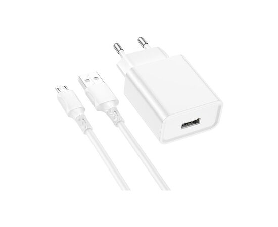 Зарядное устройство BOROFONE BA74A Aspirer charger set(Micro) White (BA74AMW), изображение 2 Зарядное устройство BOROFONE BA74A Aspirer charger set(Micro) White (BA74AMW), изображение 2
