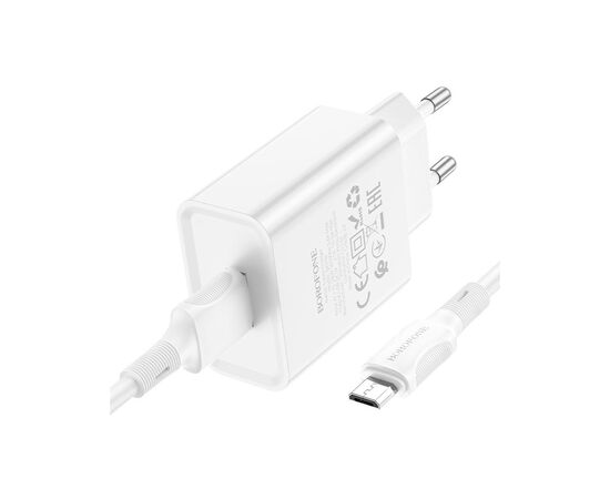 Зарядное устройство BOROFONE BA74A Aspirer charger set(Micro) White (BA74AMW), изображение 4 Зарядное устройство BOROFONE BA74A Aspirer charger set(Micro) White (BA74AMW), изображение 4