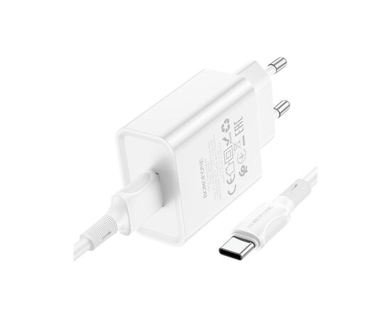 Зарядное устройство BOROFONE BA74A Aspirer single port charger set(Type-C) White (BA74ACW), изображение 4 Зарядное устройство BOROFONE BA74A Aspirer single port charger set(Type-C) White (BA74ACW), изображение 4