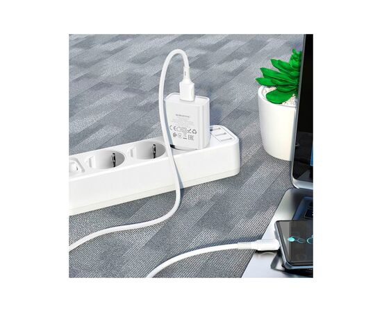 Зарядное устройство BOROFONE BA74A Aspirer single port charger set(Type-C) White (BA74ACW), изображение 7 Зарядное устройство BOROFONE BA74A Aspirer single port charger set(Type-C) White (BA74ACW), изображение 7
