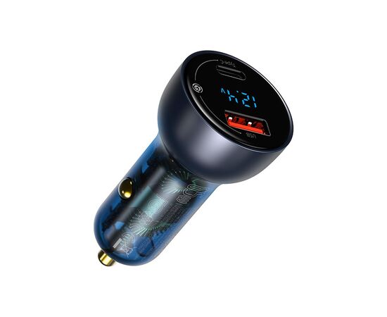 Зарядное устройство Baseus Particular Digital Display QC+PPS Car Charger 65W Cable(Type-C toType-C100W 1m) USB-A/Type-C Dar (TZCCKX-0G), изображение 2 Зарядное устройство Baseus Particular Digital Display QC+PPS Car Charger 65W Cable(Type-C toType-C100W 1m) USB-A/Type-C Dar (TZCCKX-0G), изображение 2