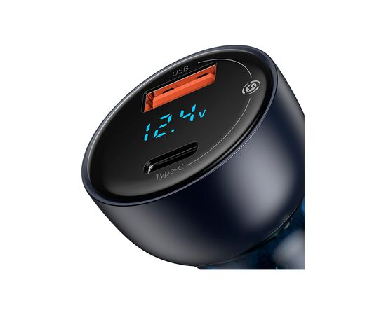 Зарядное устройство Baseus Particular Digital Display QC+PPS Car Charger 65W Cable(Type-C toType-C100W 1m) USB-A/Type-C Dar (TZCCKX-0G), изображение 4 Зарядное устройство Baseus Particular Digital Display QC+PPS Car Charger 65W Cable(Type-C toType-C100W 1m) USB-A/Type-C Dar (TZCCKX-0G), изображение 4