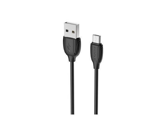 Дата кабель USB 2.0 AM to Micro 5P 1.0m BX19 Benefit 2.4A Black BOROFONE (BX19MB)