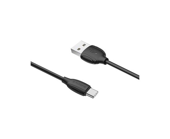 Дата кабель USB 2.0 AM to Type-C 1.0m BX19 Benefit 3A Black BOROFONE (BX19CB), изображение 2 Дата кабель USB 2.0 AM to Type-C 1.0m BX19 Benefit 3A Black BOROFONE (BX19CB), изображение 2