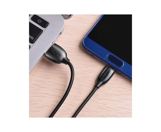 Дата кабель USB 2.0 AM to Type-C 1.0m BX19 Benefit 3A Black BOROFONE (BX19CB), изображение 3 Дата кабель USB 2.0 AM to Type-C 1.0m BX19 Benefit 3A Black BOROFONE (BX19CB), изображение 3