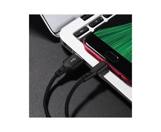 Дата кабель USB 2.0 AM to Micro 5P 1.0m BX20 Enjoy 2A Black BOROFONE (BX20MB), изображение 4 Дата кабель USB 2.0 AM to Micro 5P 1.0m BX20 Enjoy 2A Black BOROFONE (BX20MB), изображение 4