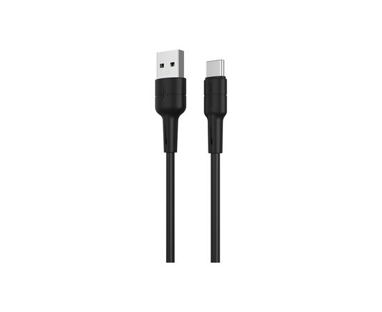 Дата кабель USB 2.0 AM to Type-C 1.0m BX30 Silicone 3A Black BOROFONE (BX30CB)