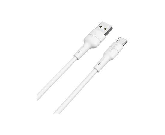 Дата кабель USB 2.0 AM to Type-C 1.0m BX30 Silicone 3A White BOROFONE (BX30CW), изображение 2 Дата кабель USB 2.0 AM to Type-C 1.0m BX30 Silicone 3A White BOROFONE (BX30CW), изображение 2