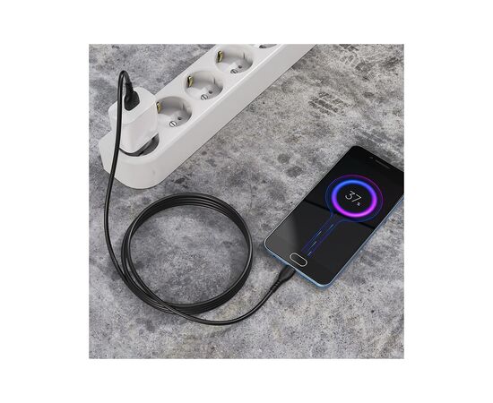 Дата кабель USB 2.0 AM to Micro 5P 1.0m BX51 Triumph 2.4A Black BOROFONE (BX51MB), изображение 4 Дата кабель USB 2.0 AM to Micro 5P 1.0m BX51 Triumph 2.4A Black BOROFONE (BX51MB), изображение 4