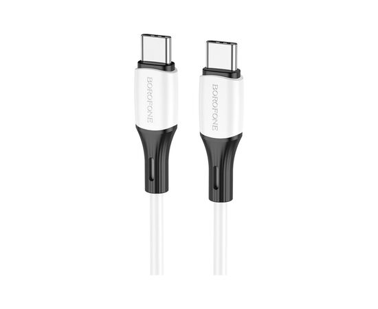 Дата кабель USB-C to USB-C 1.0m BX79 3A White BOROFONE (BX79CCW)