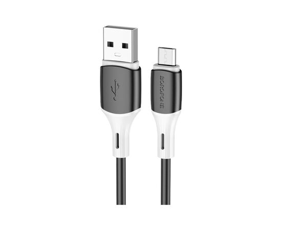 Дата кабель USB 2.0 AM to Micro 5P 1.0m BX79 2.4A Black BOROFONE (BX79MB)
