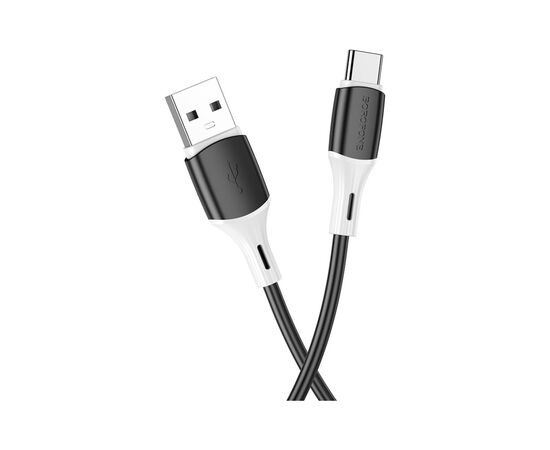 Дата кабель USB 2.0 AM to Type-C 1.0m BX79 3A Black BOROFONE (BX79CB), изображение 2 Дата кабель USB 2.0 AM to Type-C 1.0m BX79 3A Black BOROFONE (BX79CB), изображение 2