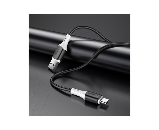 Дата кабель USB 2.0 AM to Type-C 1.0m BX79 3A Black BOROFONE (BX79CB), изображение 4 Дата кабель USB 2.0 AM to Type-C 1.0m BX79 3A Black BOROFONE (BX79CB), изображение 4
