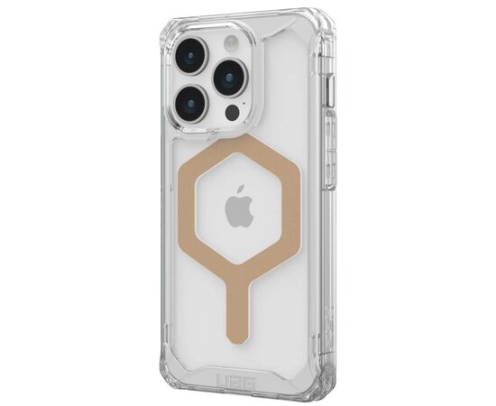 Чехол для мобильного телефона UAG Apple Iphone 15 Pro Plyo Magsafe, Ice/Gold (114286114381), изображение 3 Чехол для мобильного телефона UAG Apple Iphone 15 Pro Plyo Magsafe, Ice/Gold (114286114381), изображение 3