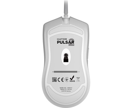 Мышка Hator Pulsar 2 USB White (HTM-511), изображение 5 Мышка Hator Pulsar 2 USB White (HTM-511), изображение 5