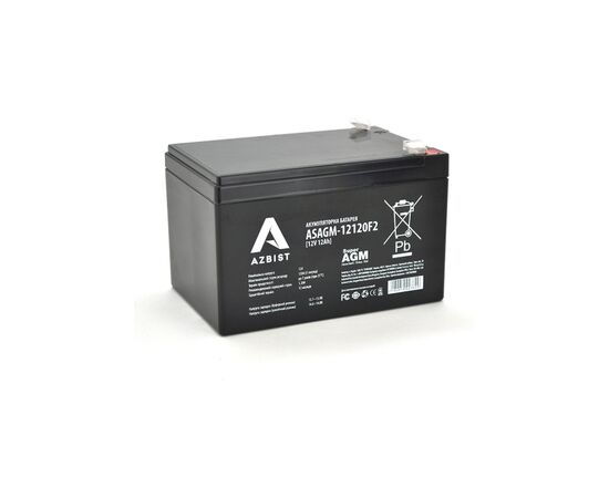 Батарея до ДБЖ AZBIST 12V 12 Ah Super AGM (ASAGM-12120F2)
