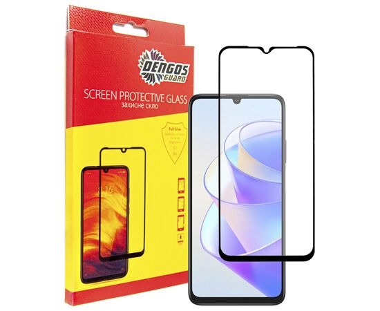 Скло захисне Dengos Full Glue HONOR X7a (black) (TGFG-334)