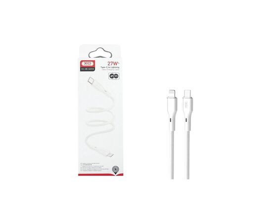Дата кабель USB-C to Lightning 1.0m NB-Q231A 27W White XO (NB-Q231A-WH), изображение 3 Дата кабель USB-C to Lightning 1.0m NB-Q231A 27W White XO (NB-Q231A-WH), изображение 3