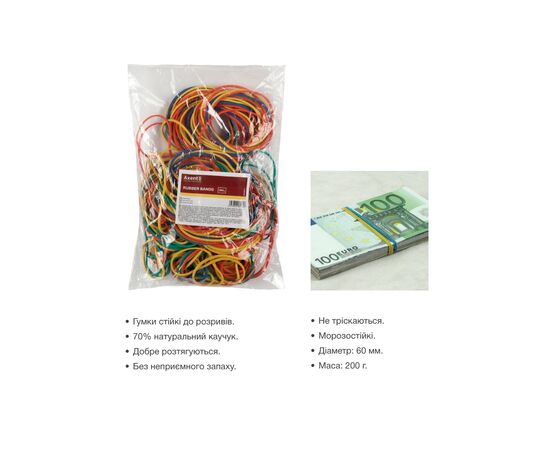 Резинки для денег Delta by Axent assorted colors, 200г (D4621), изображение 2 Резинки для денег Delta by Axent assorted colors, 200г (D4621), изображение 2