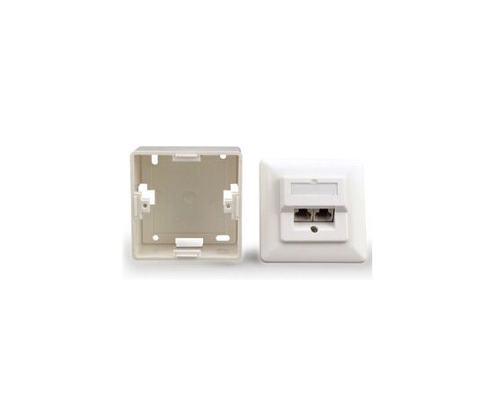 Компьютерная розетка Cablexpert RJ45x2 FTP, cat.6 (MWS-2S6-01), изображение 2 Компьютерная розетка Cablexpert RJ45x2 FTP, cat.6 (MWS-2S6-01), изображение 2