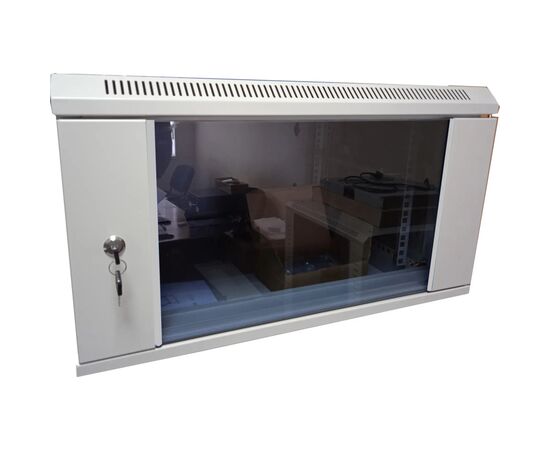 Шкаф настенный Hypernet 9U 19" 600x350 (WMNC-35-9U-FLAT-AC), изображение 2 Шкаф настенный Hypernet 9U 19" 600x350 (WMNC-35-9U-FLAT-AC), изображение 2