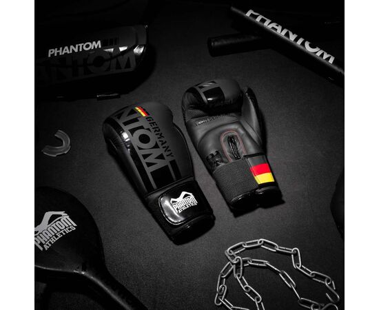 Боксерские перчатки Phantom Germany Black 16oz (PHBG2189-16), изображение 5 Боксерские перчатки Phantom Germany Black 16oz (PHBG2189-16), изображение 5