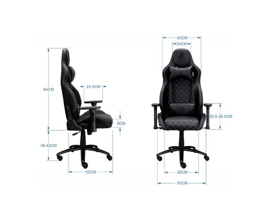 Кресло игровое 1stPlayer K2 Black, изображение 7 Кресло игровое 1stPlayer K2 Black, изображение 7