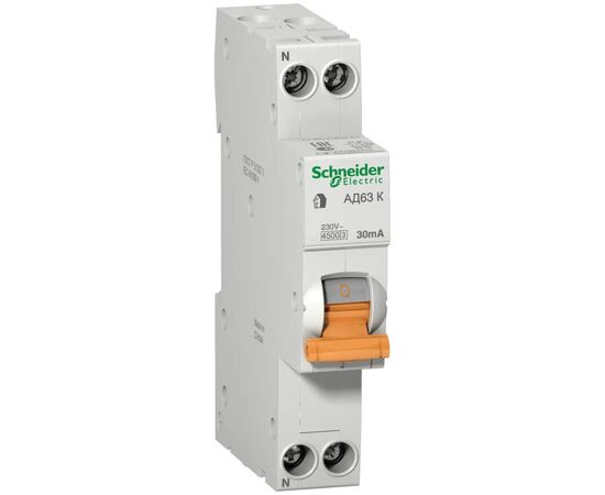 Диференціальний автоматичний вимикач Schneider Electric АД63К 1П+Н 32A 30MA C 18мм (12525)