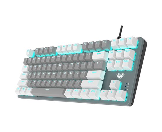 Клавиатура Aula F3287 Keycap KRGD Blue USB UA White/Grey (6948391240688), изображение 4 Клавиатура Aula F3287 Keycap KRGD Blue USB UA White/Grey (6948391240688), изображение 4