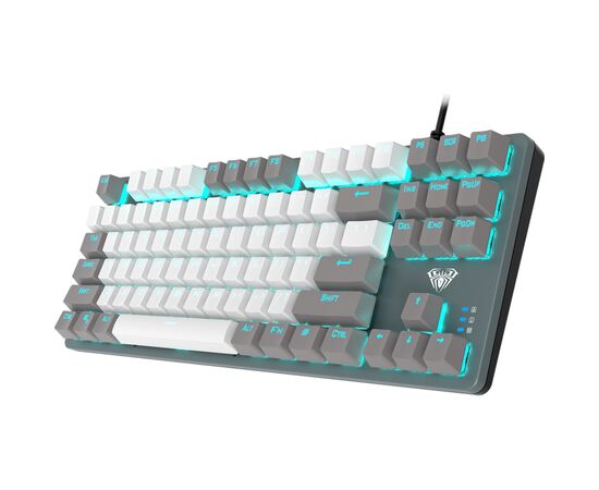 Клавиатура Aula F3287 Keycap KRGD Blue USB UA White/Grey (6948391240688), изображение 5 Клавиатура Aula F3287 Keycap KRGD Blue USB UA White/Grey (6948391240688), изображение 5