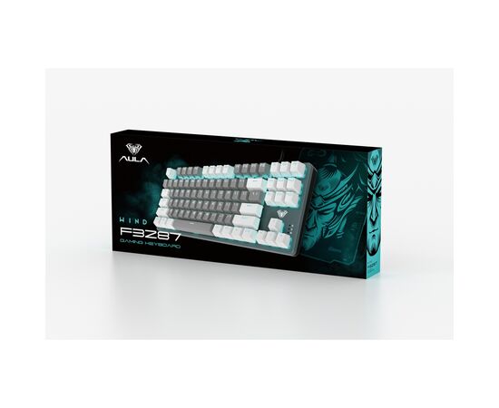 Клавиатура Aula F3287 Keycap KRGD Blue USB UA White/Grey (6948391240688), изображение 6 Клавиатура Aula F3287 Keycap KRGD Blue USB UA White/Grey (6948391240688), изображение 6