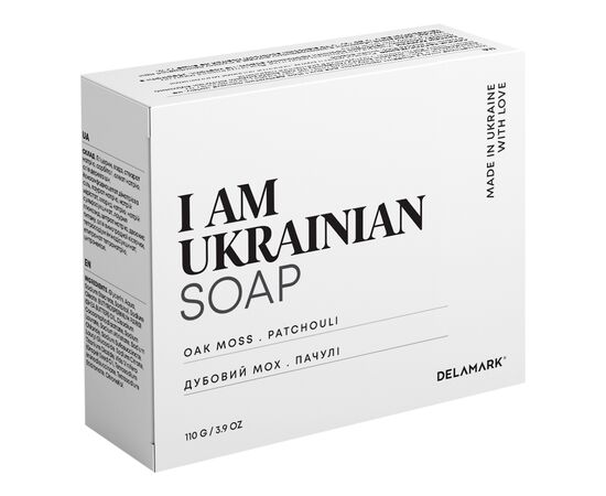 Тверде мило DeLaMark I Am Ukrainian Дубовий мох-Пачулі 110 г (4820152333339)
