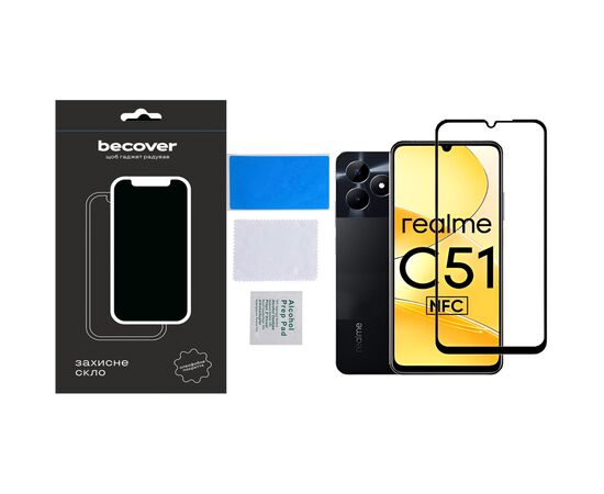 Скло захисне BeCover Realme C51 Black (710301), зображення 4
