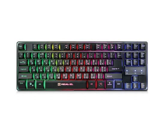 Клавиатура REAL-EL 8710 Gaming TKL Backlit, black