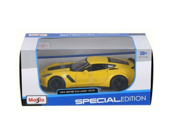 Машина Maisto Chevrolet Corvette Z06 2015 (1:24) жовтий (31133 yellow), зображення 4 Машина Maisto Chevrolet Corvette Z06 2015 (1:24) жовтий (31133 yellow), зображення 4