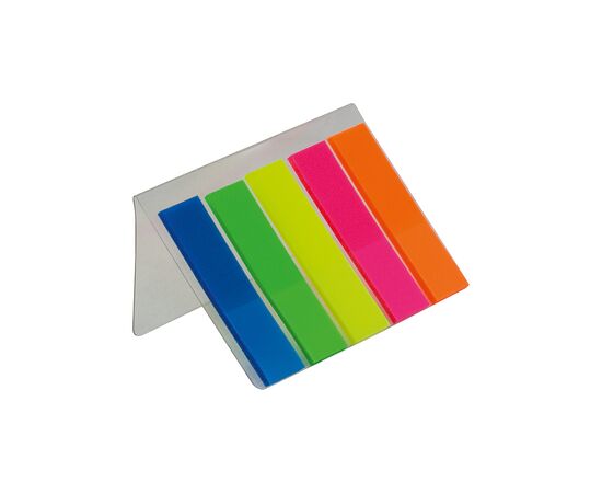 Стикер-закладка Buromax Plastic bookmarks 45x12mm, 5*25шт, neon (BM.2302-98), изображение 2 Стикер-закладка Buromax Plastic bookmarks 45x12mm, 5*25шт, neon (BM.2302-98), изображение 2