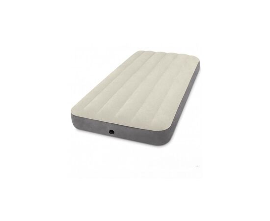 Матрас надувной Intex Dura-Beam велюр 99 x 191 x 25 см Бежевий (Intex 64101)