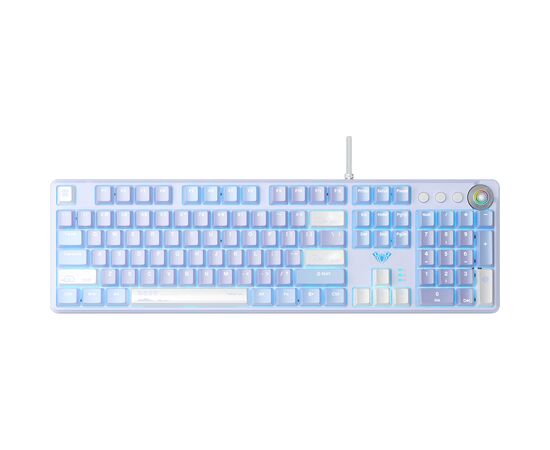 Клавиатура Aula F2088 Pro Mechanical White/Violet + 9 Purple keys KRGD Blue USB UA (6948391234915)