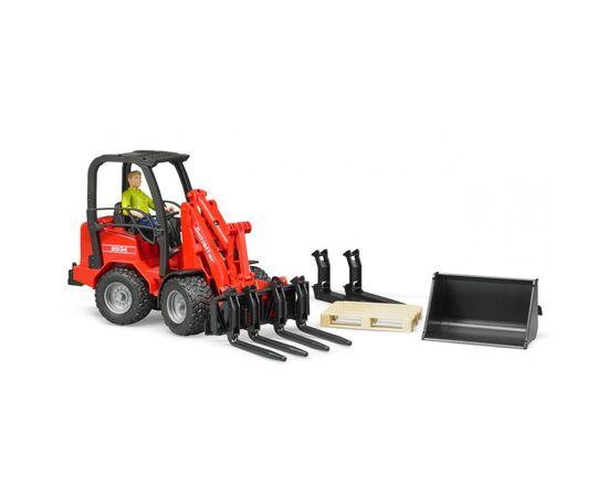Спецтехніка Bruder Міні-навантажувач Schaffer Compact 2630 з фігуркою та аксесуарами (02191), зображення 3 Спецтехніка Bruder Міні-навантажувач Schaffer Compact 2630 з фігуркою та аксесуарами (02191), зображення 3