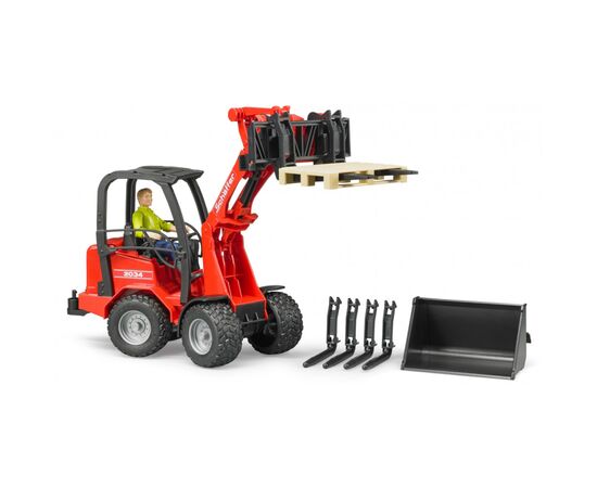 Спецтехніка Bruder Міні-навантажувач Schaffer Compact 2630 з фігуркою та аксесуарами (02191), зображення 4 Спецтехніка Bruder Міні-навантажувач Schaffer Compact 2630 з фігуркою та аксесуарами (02191), зображення 4