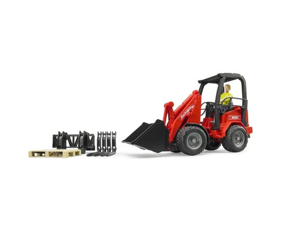 Спецтехніка Bruder Міні-навантажувач Schaffer Compact 2630 з фігуркою та аксесуарами (02191), зображення 6 Спецтехніка Bruder Міні-навантажувач Schaffer Compact 2630 з фігуркою та аксесуарами (02191), зображення 6