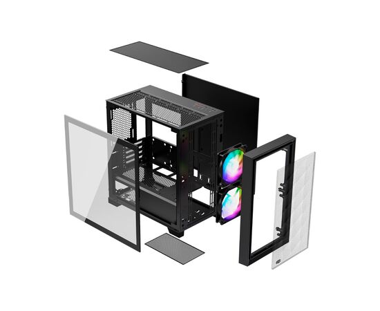 Корпус PcСooler C3D310 BK ARGB, изображение 7 Корпус PcСooler C3D310 BK ARGB, изображение 7