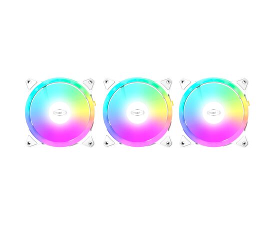Кулер для корпуса PcСooler F3 T120 ARGB 3 in 1 White