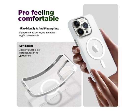 Чехол для мобильного телефона Armorstandart Unit MagSafe Apple iPhone 15 Pro Max Matte Clear Silver (ARM69350), изображение 2 Чехол для мобильного телефона Armorstandart Unit MagSafe Apple iPhone 15 Pro Max Matte Clear Silver (ARM69350), изображение 2
