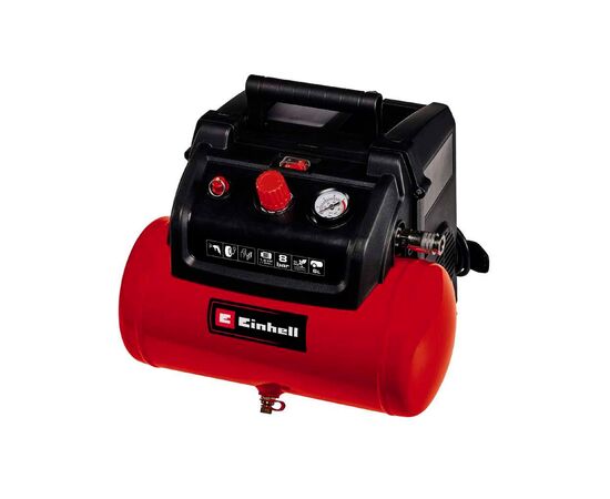 Компресор Einhell безмасляний TC-AC 190/6/8 OF, 1200Вт, 6л, 190л/хв, 8бар, 8.9кг (4020655)