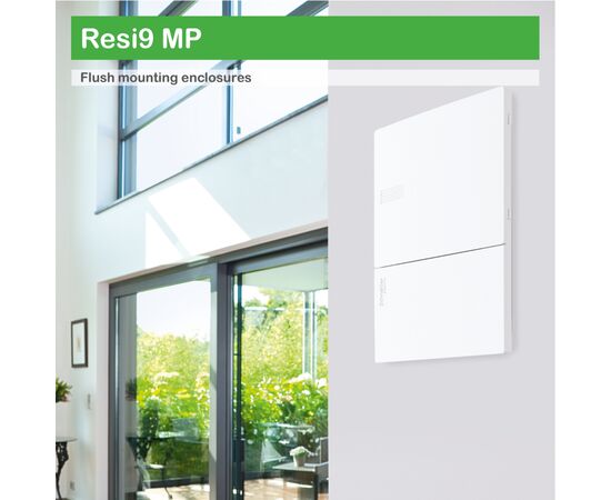 Распределительный щит Schneider Electric Resi9 MP Mini Pragma 24 (2x12), 63A ip40 (MIP22212), изображение 4 Распределительный щит Schneider Electric Resi9 MP Mini Pragma 24 (2x12), 63A ip40 (MIP22212), изображение 4