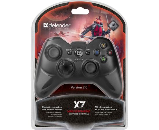 Геймпад Defender X7 USB Bluetooth Li-Ion PS3/PC/Android (64269), зображення 10 Геймпад Defender X7 USB Bluetooth Li-Ion PS3/PC/Android (64269), зображення 10