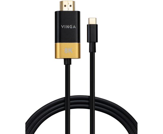 Кабель мультимедийный USB-C to HDMI 1.5m v2.1 8K60Hz Gold plated Vinga (VCPVCCH2115)
