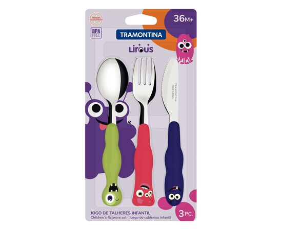 Набор столовых приборов Tramontina Baby Lirous 3 предмети (23797/910), изображение 2